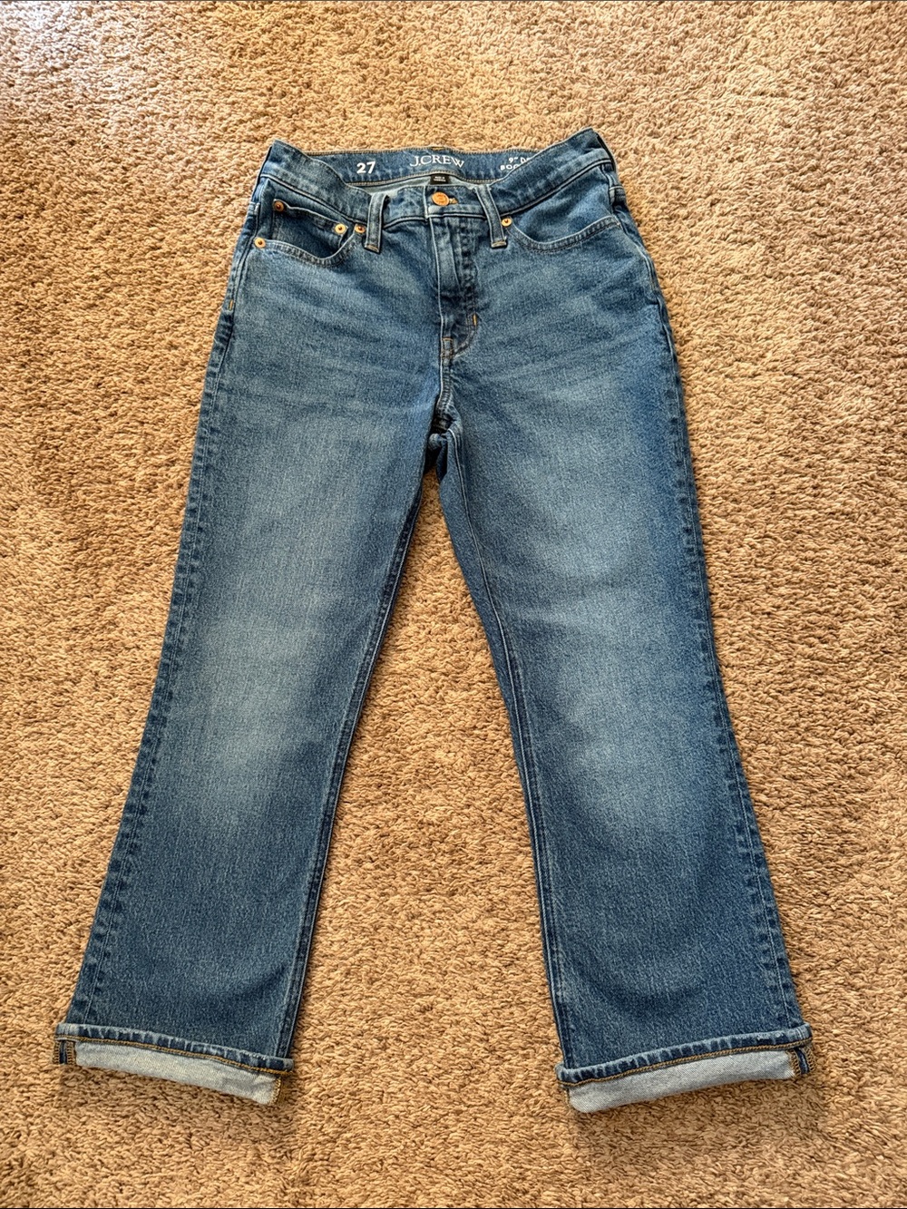 J. Crew 9” Boot Crop Jeans size 27